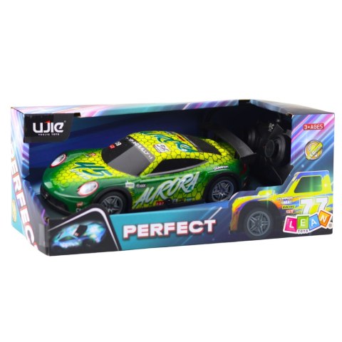 LEAN Toys Samochód Wyścigowy Zdalnie Sterowany RC Świecąca Obudowa Zielony LEAN Toys Samochód Wyścigowy Zdalnie Sterowany RC Świecąca Obudowa Zielony