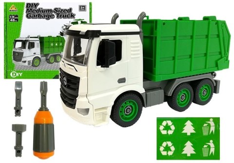 LEAN Toys Śmieciarka z Klocków Zrób to Sam 48 Części 1:14