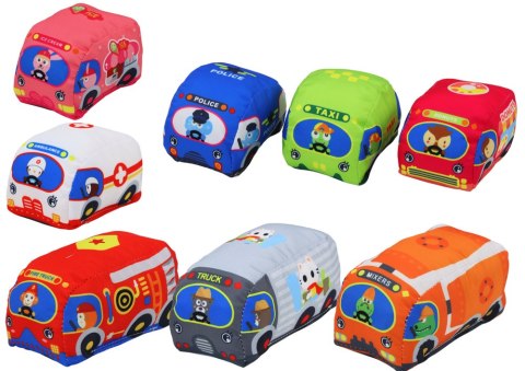 LEAN Toys Zestaw Miękkich Samochodzików Mata Do Zabawy 9 Sztuk LEAN Toys Zestaw Miękkich Samochodzików Mata Do Zabawy 9 Sztuk