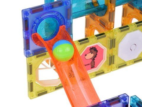 Klocki Magnetyczne 3D dla dzieci Zbuduj Świecący Tor Kulkowy 49 ele ZA5250 Klocki Magnetyczne 3D dla dzieci Zbuduj Świecący Tor Kulkowy 49 ele ZA5250
