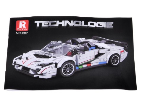 Klocki techniczne Supersportowe auto BIAŁY KABRIOLET spojler 348-ele ZA5787 Klocki techniczne Supersportowe auto BIAŁY KABRIOLET spojler 348-ele ZA5787