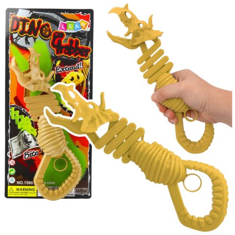 LEAN TOYS Gryzący Szkielet Dinozaur Chwytak Pistolet Brązowy