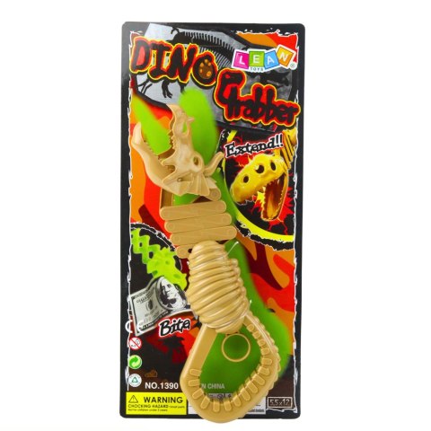 LEAN TOYS Gryzący Szkielet Dinozaur Chwytak Pistolet Brązowy LEAN TOYS Gryzący Szkielet Dinozaur Chwytak Pistolet Brązowy