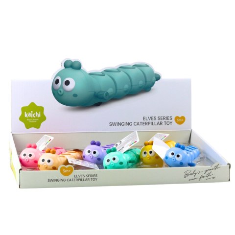 LEAN TOYS Jeżdżąca Gąsienica Dżdżownica Nakręcana Zabawka Kolory LEAN TOYS Jeżdżąca Gąsienica Dżdżownica Nakręcana Zabawka Kolory