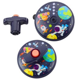 LEAN TOYS Kolorowy Świecący Dysk Kosmos Ufo Kręcący Bączek Spinning Top