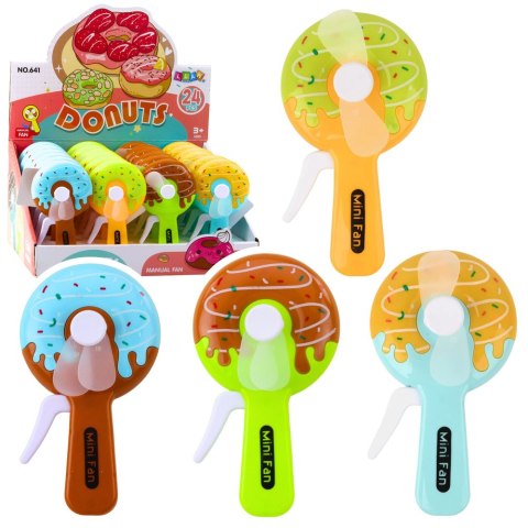 LEAN TOYS Wentylator Ręczny Mini Wiatraczek Pączek Donut Dla Dzieci 4 Wzory LEAN TOYS Wentylator Ręczny Mini Wiatraczek Pączek Donut Dla Dzieci 4 Wzory