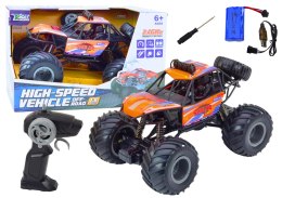 LEAN Toys Auto Terenowe Zdalnie Sterowane RC 1:8 Amortyzatory Pomarańczowy