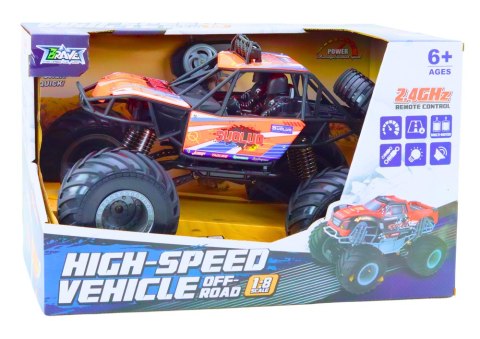 LEAN Toys Auto Terenowe Zdalnie Sterowane RC 1:8 Amortyzatory Pomarańczowy LEAN Toys Auto Terenowe Zdalnie Sterowane RC 1:8 Amortyzatory Pomarańczowy