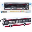 LEAN Toys Autobus Miejski Metalowy Dźwięk Światła 1:42 Czerwony