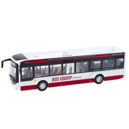 LEAN Toys Autobus Miejski Metalowy Dźwięk Światła 1:42 Czerwony