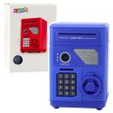 LEAN Toys Elektroniczny Sejf Bankomat Skarbonka Na PIN Dla Dzieci Niebieski