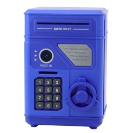 LEAN Toys Elektroniczny Sejf Bankomat Skarbonka Na PIN Dla Dzieci Niebieski