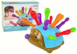 LEAN Toys Jeżyk Układanka Niebieski Kolorowe Kolce