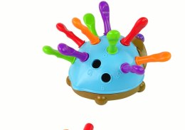 LEAN Toys Jeżyk Układanka Niebieski Kolorowe Kolce