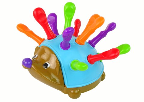 LEAN Toys Jeżyk Układanka Niebieski Kolorowe Kolce LEAN Toys Jeżyk Układanka Niebieski Kolorowe Kolce