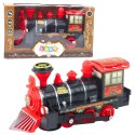 LEAN Toys Lokomotywa Klasyczna Elektryczna Czujnik Przeszkód Światła Dźwięki