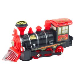 LEAN Toys Lokomotywa Klasyczna Elektryczna Czujnik Przeszkód Światła Dźwięki