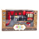 LEAN Toys Lokomotywa Klasyczna Elektryczna Czujnik Przeszkód Światła Dźwięki