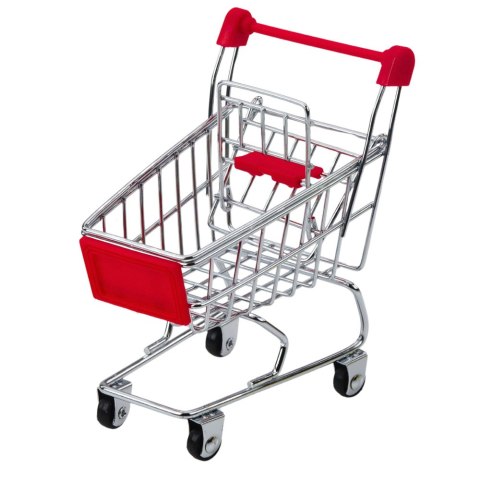 LEAN Toys Mini Wózek Sklepowy Metalowy Odgrywanie Scen Dla Lalek Ozdoba LEAN Toys Mini Wózek Sklepowy Metalowy Odgrywanie Scen Dla Lalek Ozdoba