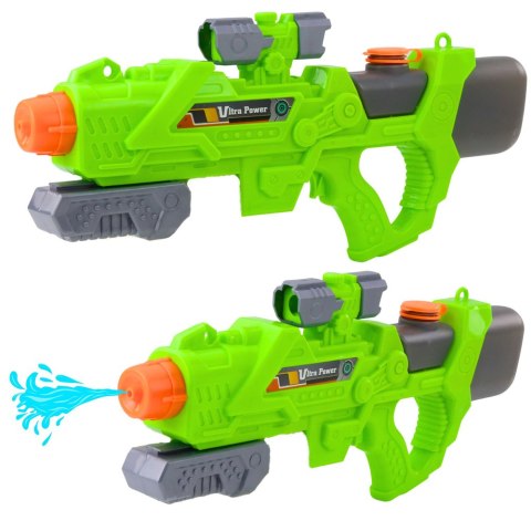 LEAN Toys Pistolet Na Wodę Pompowany Mechanicznie 550ml Zielony LEAN Toys Pistolet Na Wodę Pompowany Mechanicznie 550ml Zielony