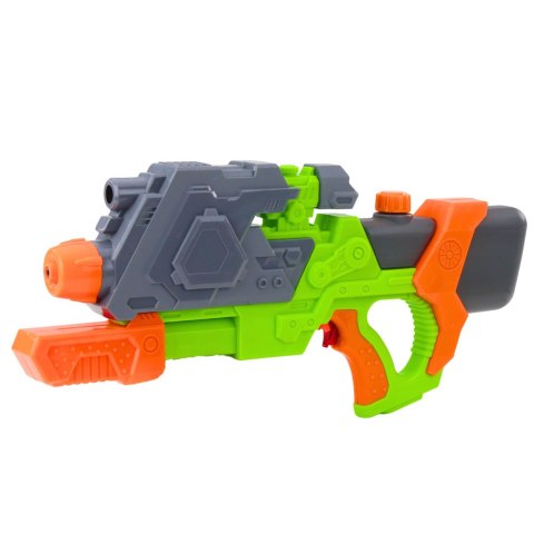 LEAN Toys Pistolet Na Wodę Pompowany Mechanicznie Zielono-Pomarańczowy 50 cm LEAN Toys Pistolet Na Wodę Pompowany Mechanicznie Zielono-Pomarańczowy 50 cm