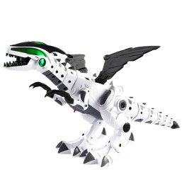 LEAN Toys Robot Dinozaur Na Baterie Ruchome Skrzydła Światła Dźwięk Biały