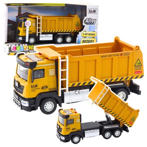 LEAN Toys Samochód Budowlany Ciężarówka Wywrotka Żółta