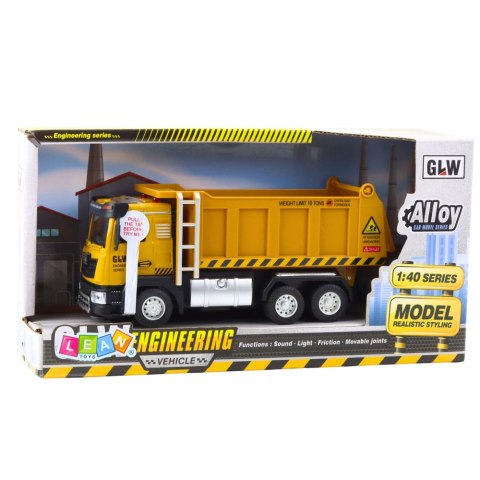 LEAN Toys Samochód Budowlany Ciężarówka Wywrotka Żółta LEAN Toys Samochód Budowlany Ciężarówka Wywrotka Żółta