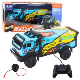 LEAN Toys Samochód Ciężarowy Zdalnie Sterowany RC Pilot Dźwięki Niebieski