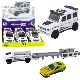 LEAN Toys Samochód Terenowy Policyjny Z Napędem Frykcyjnym Otwierany Tor Biały