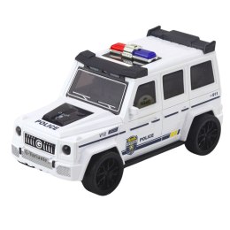 LEAN Toys Samochód Terenowy Policyjny Z Napędem Frykcyjnym Otwierany Tor Biały