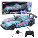 LEAN Toys Samochód Wyścigowy Zdalnie Sterowany Pilot RC Zielony Różowy