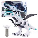 LEAN Toys Zdalnie Sterowany Robot RC Dinozaur Światła Dźwięki Biały