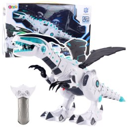 LEAN Toys Zdalnie Sterowany Robot RC Dinozaur Światła Dźwięki Biały