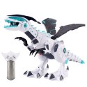 LEAN Toys Zdalnie Sterowany Robot RC Dinozaur Światła Dźwięki Biały