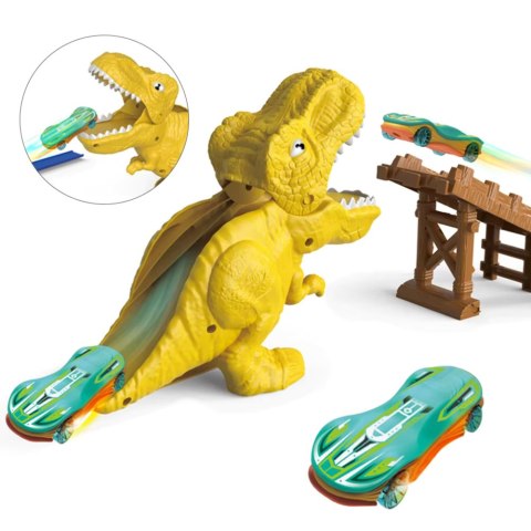LEAN Toys Zestaw Samochodowy Tor Katapulta Wyrzutnia Dinozaur LEAN Toys Zestaw Samochodowy Tor Katapulta Wyrzutnia Dinozaur
