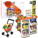 LEAN Toys Zestaw Sklepowy Kasa Wózek Skaner Supermarket Sklepik Dla Dzieci