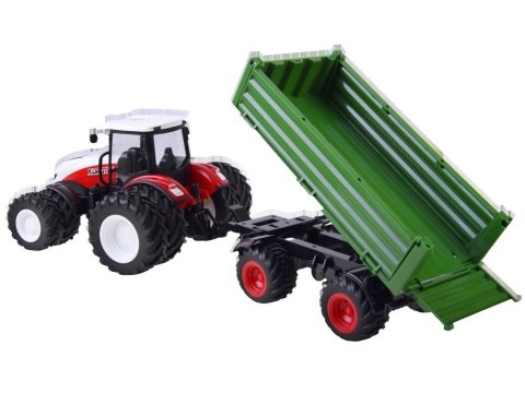 Zdalnie sterowany Duży CZERWONY TRAKTOR z przyczepą + Światło RC0602 Zdalnie sterowany Duży CZERWONY TRAKTOR z przyczepą + Światło RC0602
