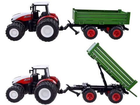Zdalnie sterowany Duży CZERWONY TRAKTOR z przyczepą + Światło RC0602 Zdalnie sterowany Duży CZERWONY TRAKTOR z przyczepą + Światło RC0602