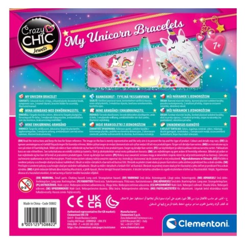 Clementoni Crazy Chic Zestaw Koralików Bransoletki z Jednorożcem Clementoni 50882 Clementoni Crazy Chic Zestaw Koralików Bransoletki z Jednorożcem Clementoni 50882