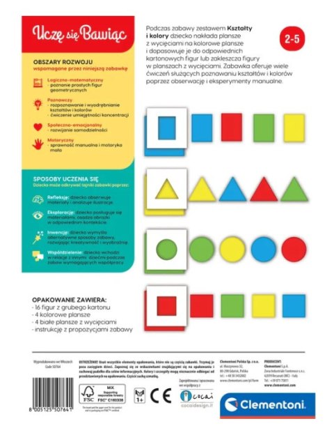 Clementoni Gra edukacyjna Kształty i Kolory Uczę się Bawiąc Język Polski Clementoni 50764 Clementoni Gra edukacyjna Kształty i Kolory Uczę się Bawiąc Język Polski Clementoni 50764