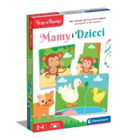 Clementoni Gra edukacyjna Puzzle Mamy i Dzieci Język Polski Zwierzęta Uczę się Bawiąc Clementoni 50763