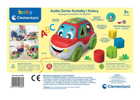 Clementoni Interaktywne Autko Sorter Kształty i Kolory Język Polski i Angielski Clementoni 50808 Clementoni Interaktywne Autko Sorter Kształty i Kolory Język Polski i Angielski Clementoni 50808
