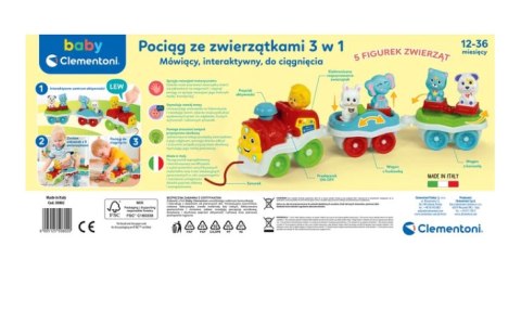 Clementoni Interaktywny Pociąg Ze Zwierzątkami 3w1 Język Polski Clementoni 50802 Clementoni Interaktywny Pociąg Ze Zwierzątkami 3w1 Język Polski Clementoni 50802