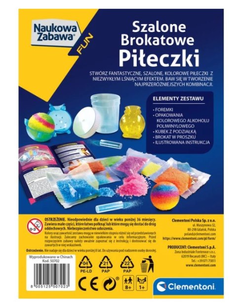 Clementoni Naukowa Zabawa Mini Laboratorium Szalone Brokatowe Piłeczki Język Polski Clementoni 50702 Clementoni Naukowa Zabawa Mini Laboratorium Szalone Brokatowe Piłeczki Język Polski Clementoni 50702