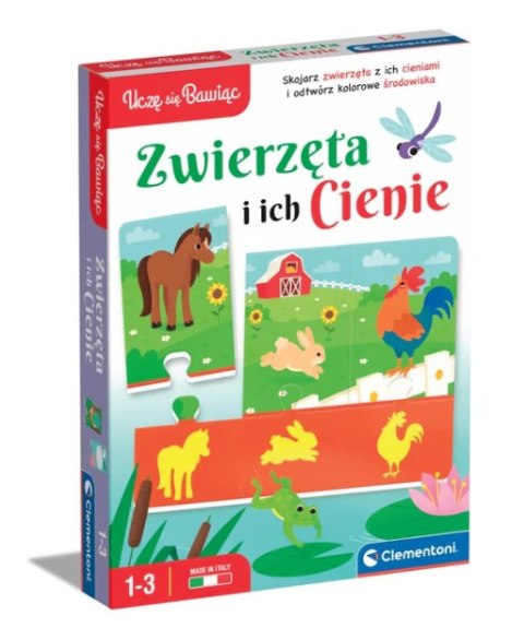 Clementoni Puzzle Zwierzęta i Ich Cienie Uczę się Bawiąc Język Polski Clementoni 50762 Clementoni Puzzle Zwierzęta i Ich Cienie Uczę się Bawiąc Język Polski Clementoni 50762