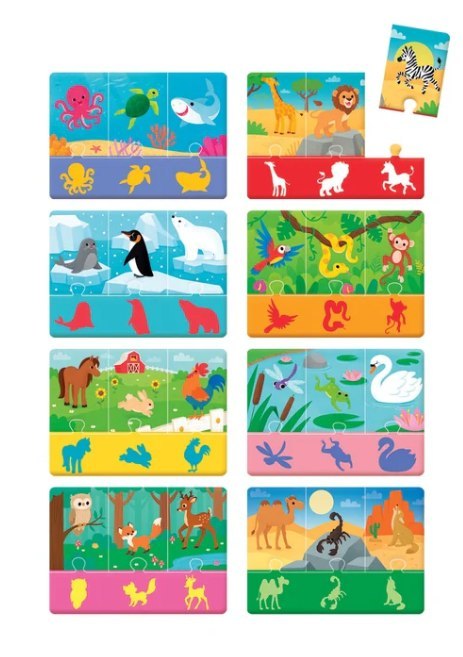 Clementoni Puzzle Zwierzęta i Ich Cienie Uczę się Bawiąc Język Polski Clementoni 50762 Clementoni Puzzle Zwierzęta i Ich Cienie Uczę się Bawiąc Język Polski Clementoni 50762