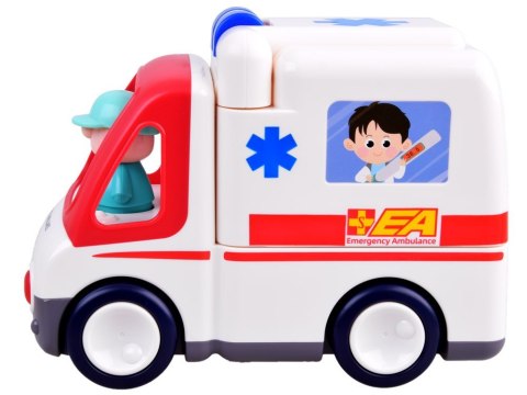 Interaktywne Autko Ambulans + akcesoria z ludzikami Dźwięk Światło ZA4540 Interaktywne Autko Ambulans + akcesoria z ludzikami Dźwięk Światło ZA4540