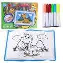LEAN TOYS Tablica Do Malowania DIY Magiczna Płótno Pisaki Zmywalne