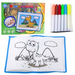 LEAN TOYS Tablica Do Malowania DIY Magiczna Płótno Pisaki Zmywalne